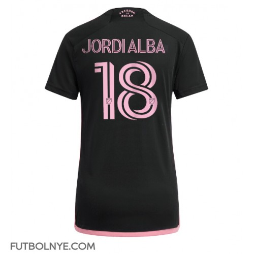 Camiseta Inter Miami Jordi Alba #18 Visitante Equipación para mujer 2024-25 manga corta